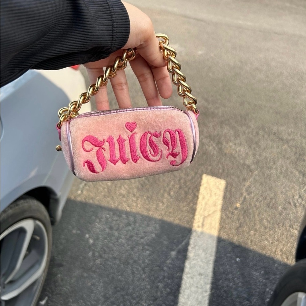 Juicy Couture Pink Mini Bag with Gold Chain